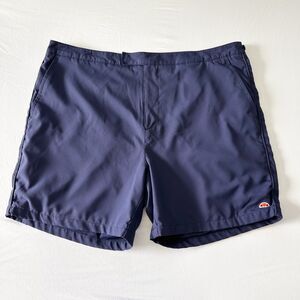 Ellesse Italia Swim Shorts Mens XXL Navy Blue Mesh Lined 42x6 Beach Trunks Logo